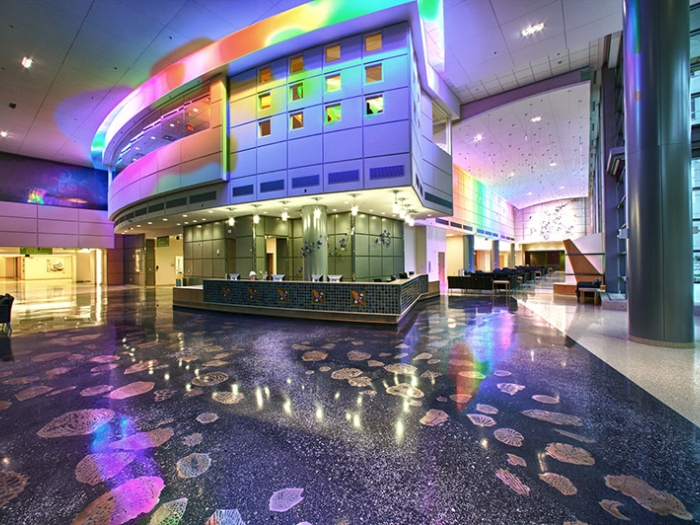 entrance lobby for c.s. mott children's hospital and the von voigtlander women's hospital 