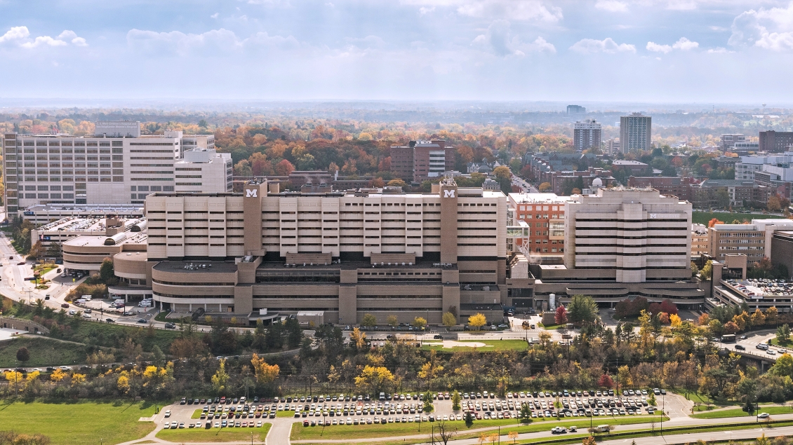 medical campus aerial of hospital 