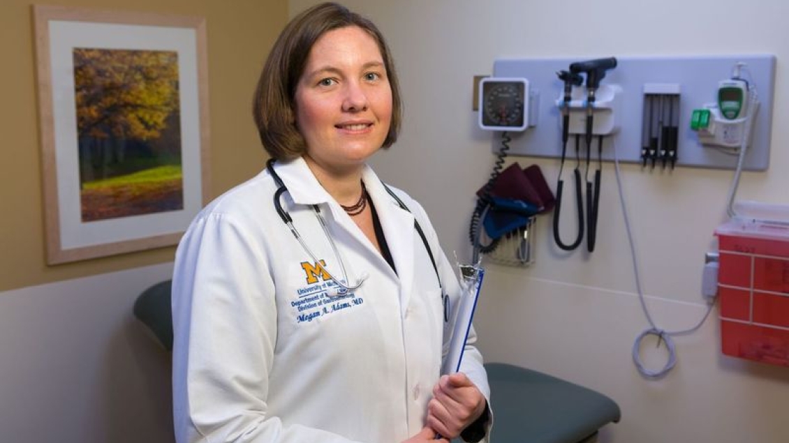 A doctor in a patient room