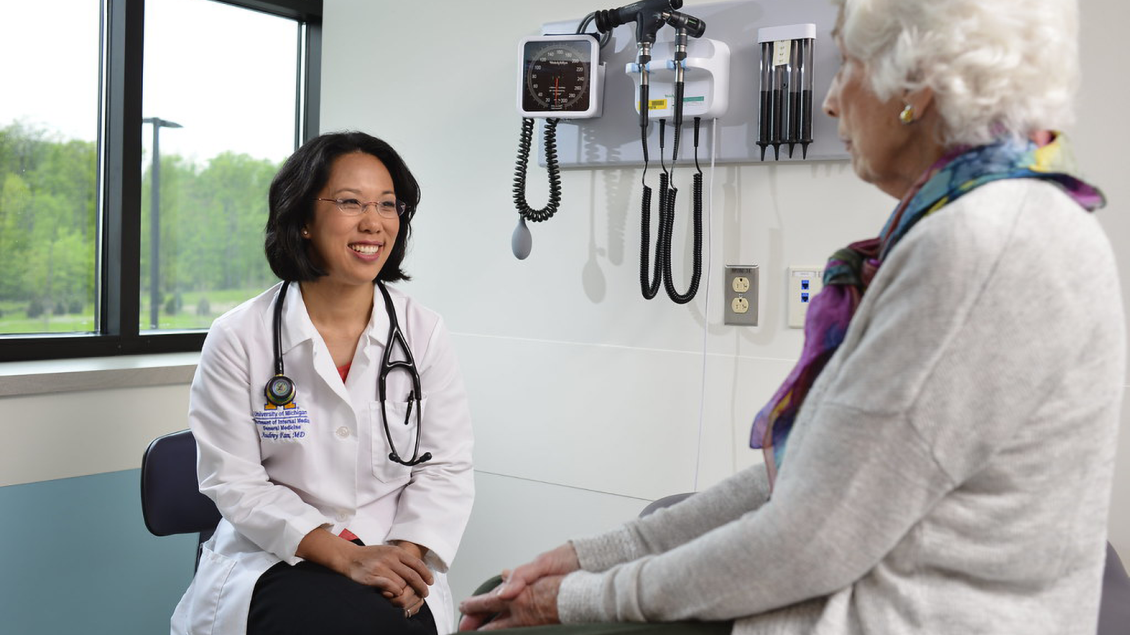 doctor with patient in a clinic