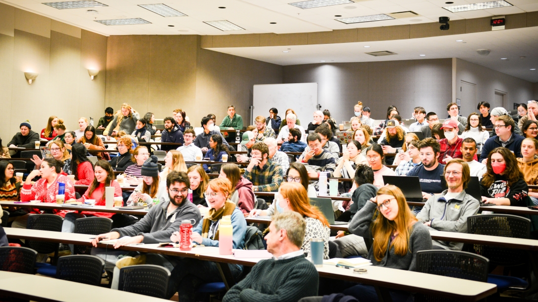 audience in a lecture hall